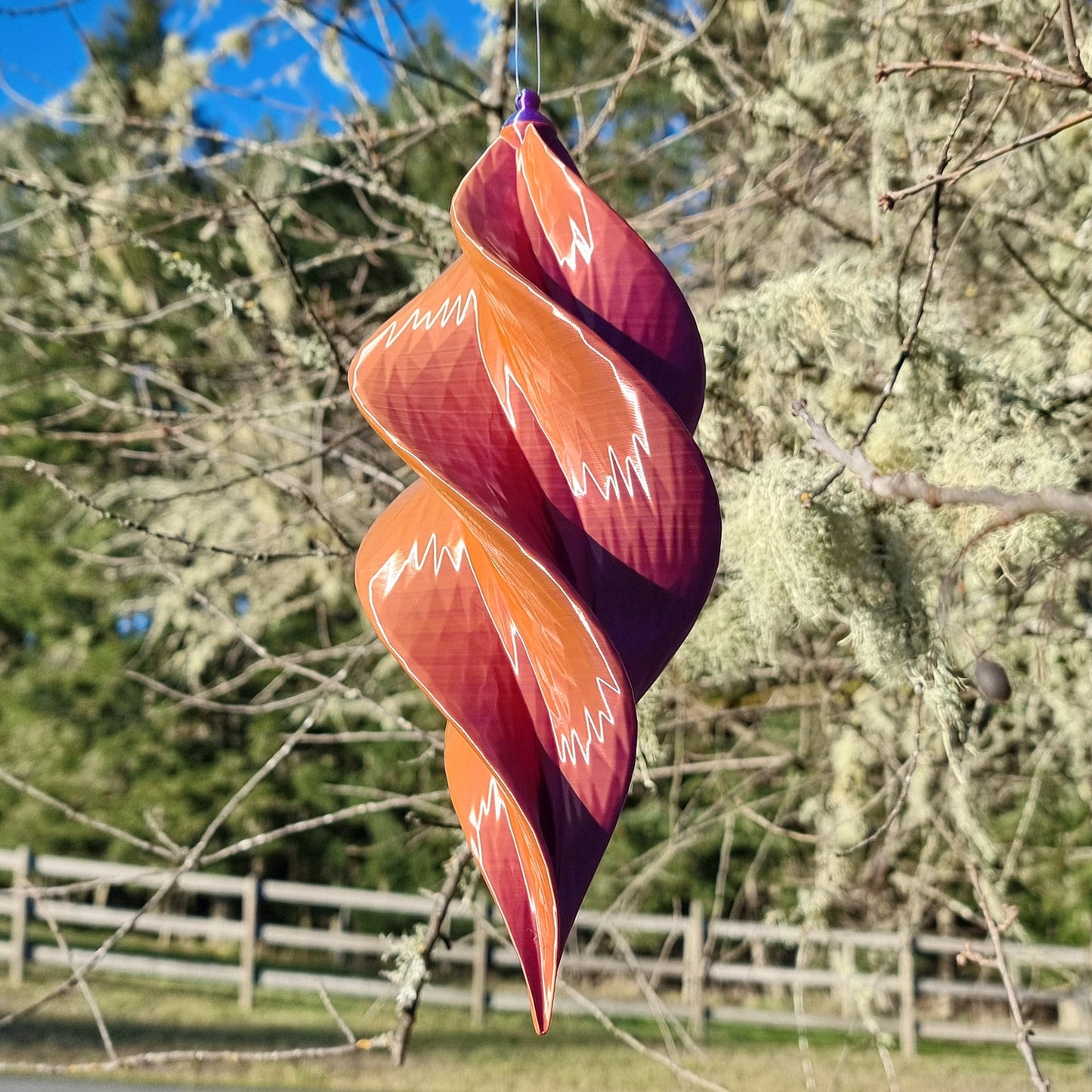 V2 Spiral Spinner Faceted - Large - Garden Decor - Wind Art - Unique Gift - Bright & Colorful