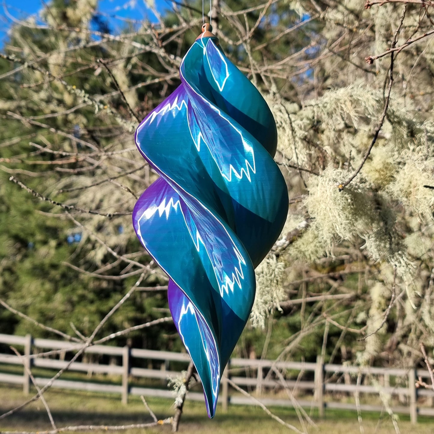 V2 Spiral Spinner Faceted - Medium - Garden Decor - Wind Art - Unique Gift - Bright & Colorful