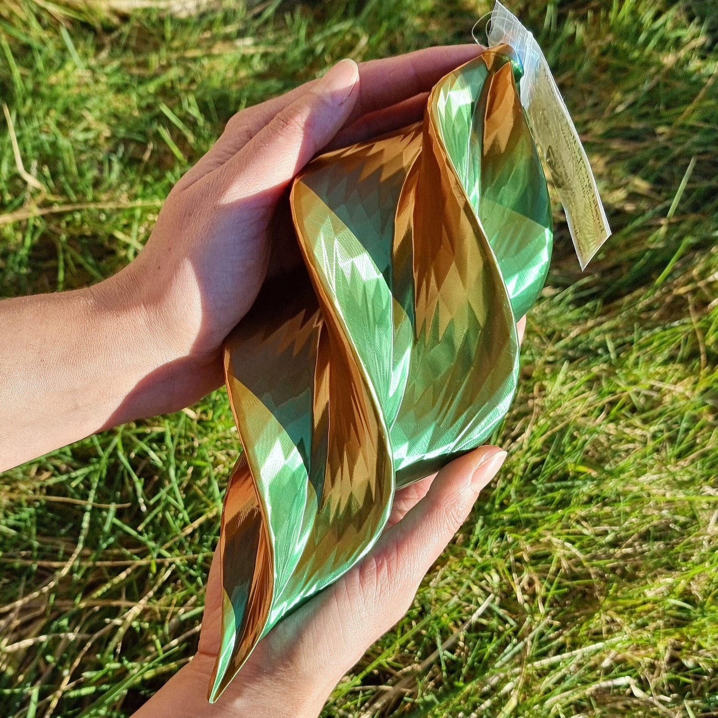 V2 Spiral Spinner Faceted - Medium - Garden Decor - Wind Art - Unique Gift - Bright & Colorful