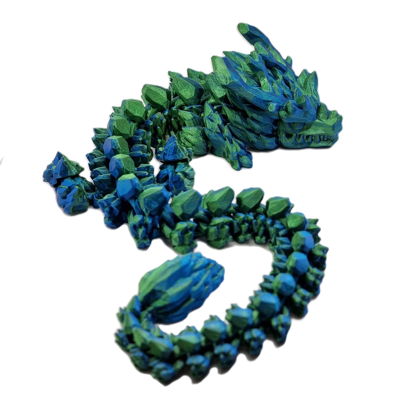 Large Long Fancy Head Dragon - 3D Printed Dragon - Articulated Fidget