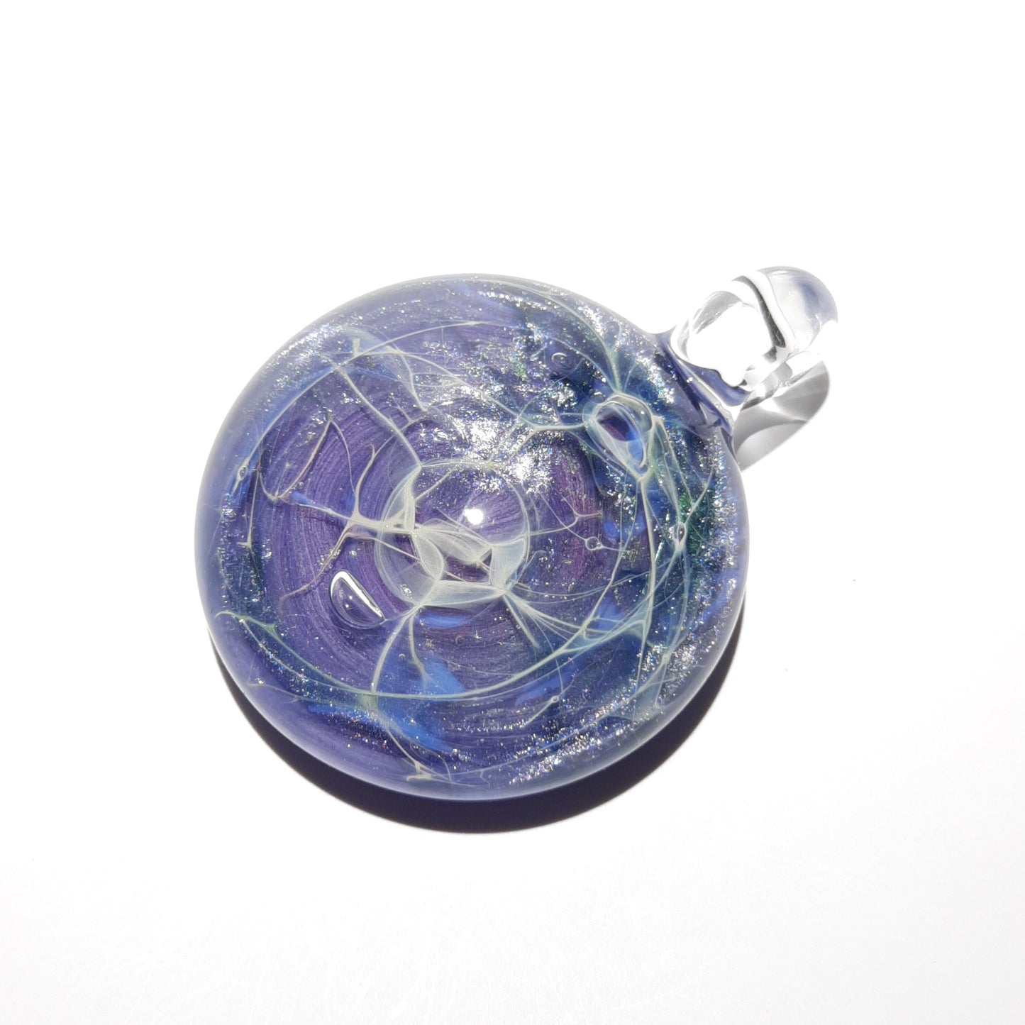 Blown Glass Pendant, Lilac Purple Necklace, Heady Pendant, Lampworked, Boho Accessory, Free Shipping