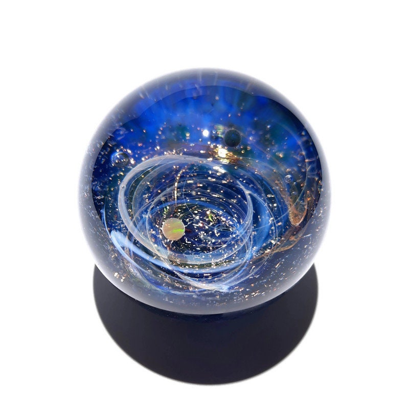 Solar System Gift - Real Opal Planets - Unique Space Decor - Space and Planets Within - Unique Desk Accessory - Cosmic Gift Idea - Universe